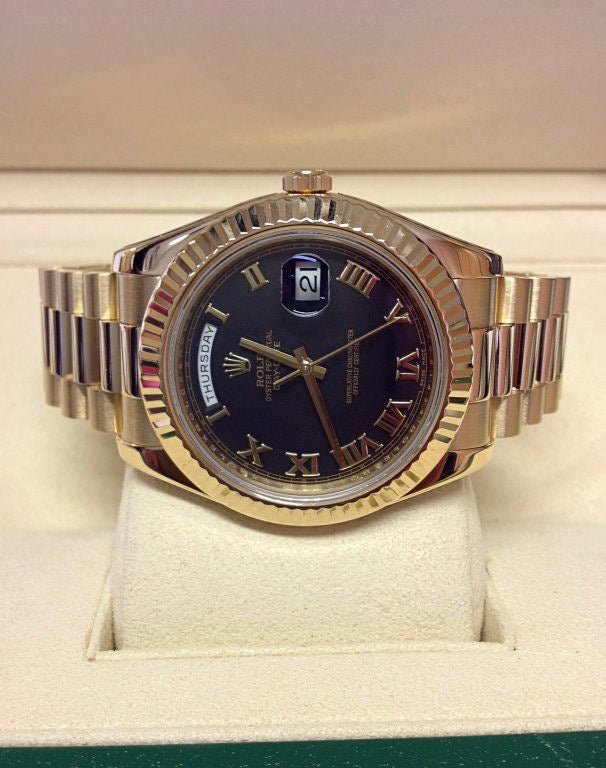Rolex Day-Date II  dial Black Roma